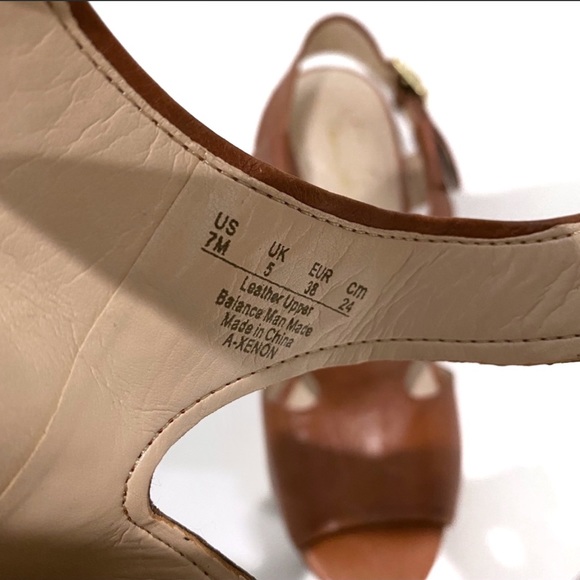 Franco Sarto Wedge Sandals Brown Size 7 - Picture 7 of 10